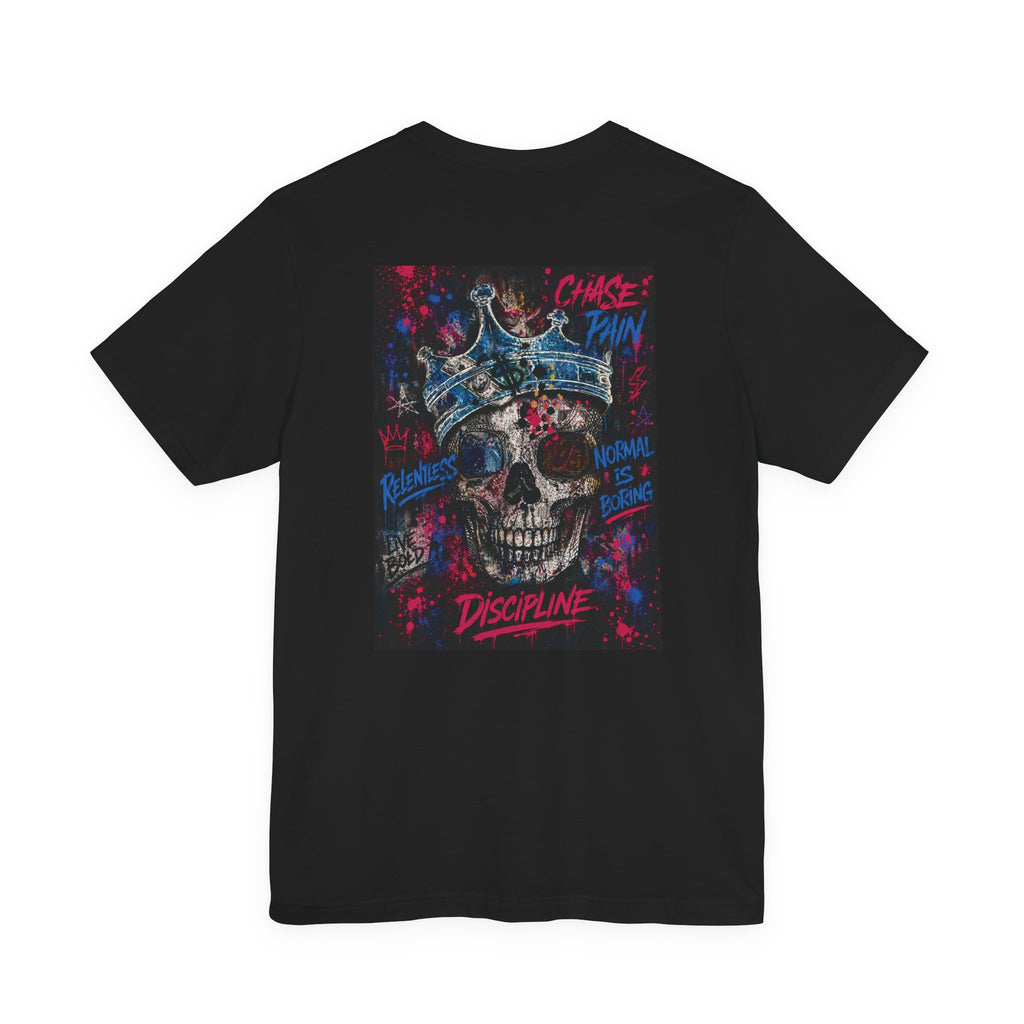 Skull Crown Normal Is Boring  Discipline" Graphic T‑Shirt
