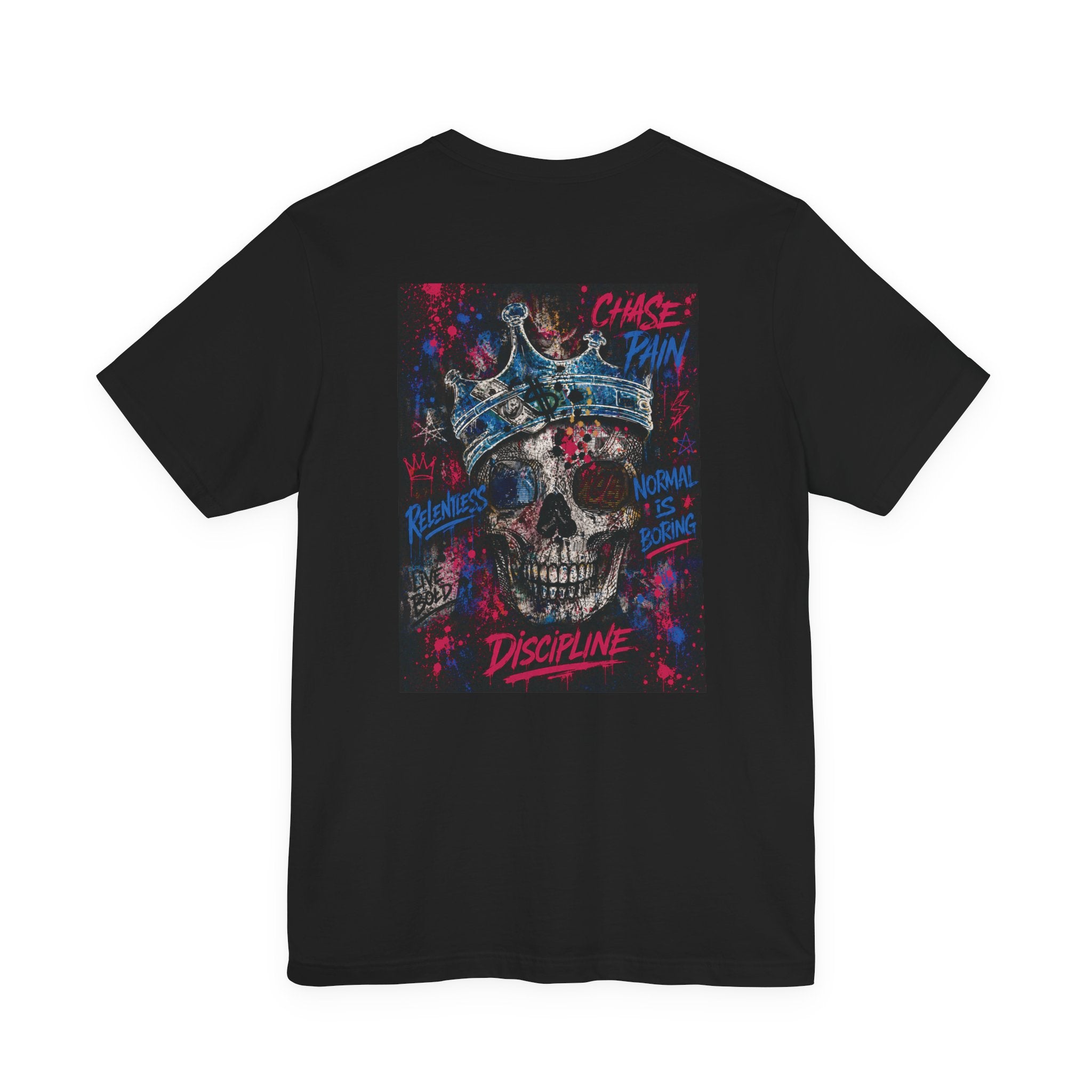 Skull Crown Normal Is Boring  Discipline" Graphic T‑Shirt