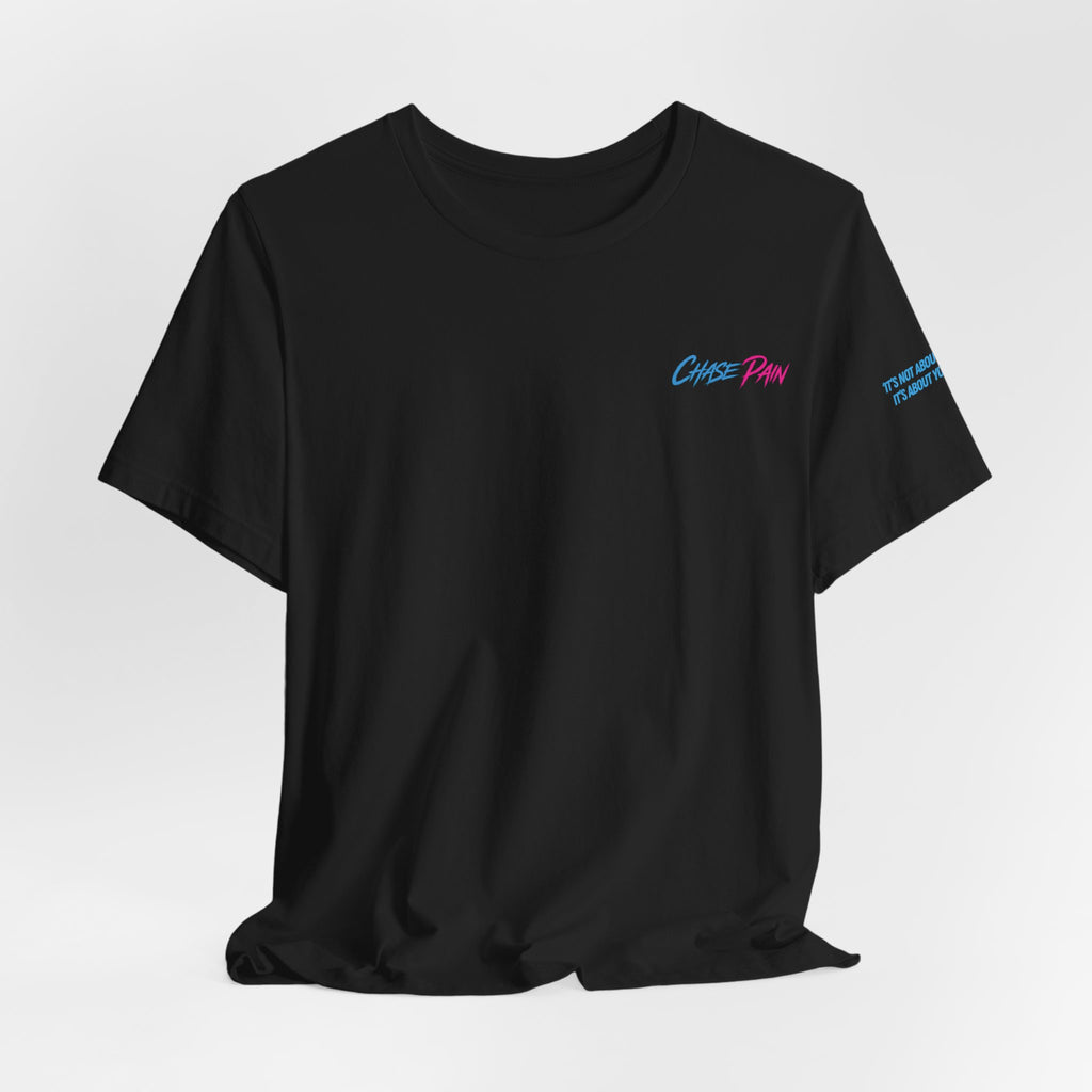 Chase Pain Original Uni Sex 2 Tone Tee with Side arm Motivational quote