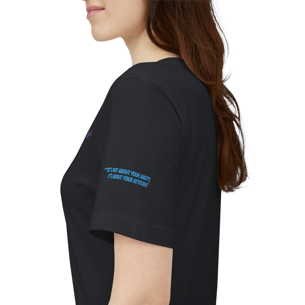 Chase Pain Original Uni Sex 2 Tone Tee with Side arm Motivational quote