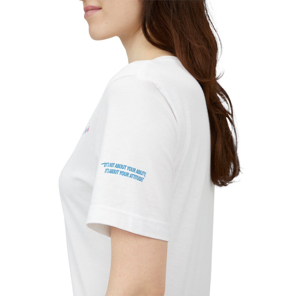 Chase Pain Original Uni Sex 2 Tone Tee with Side arm Motivational quote