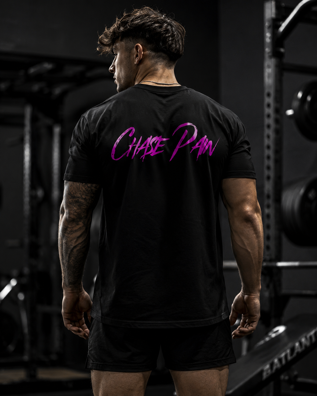 Chase Pain Uni Sex Motivational Signature Tee Front and back text