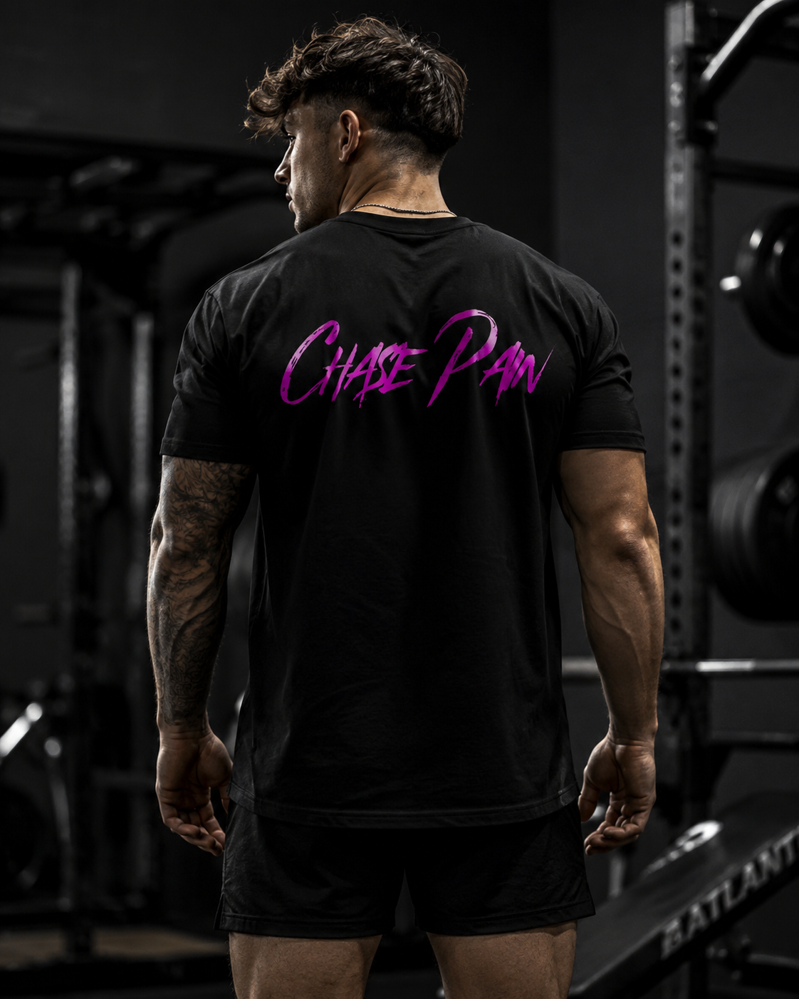 Chase Pain Uni Sex Motivational Signature Tee Front and back text