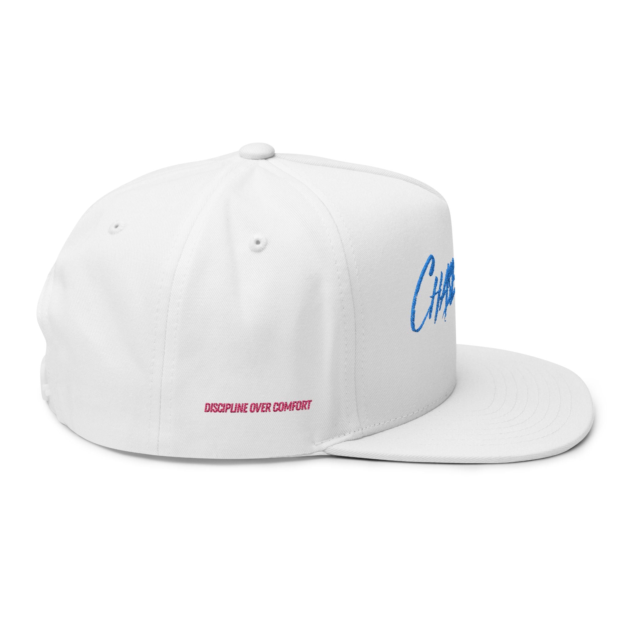 Chase Pain Signature Cap. Original with quote Discipline Over Comfort