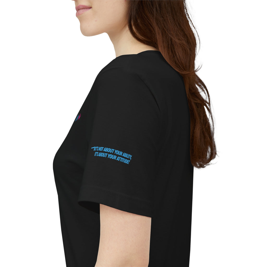 Chase Pain Original Uni Sex 2 Tone Tee with Side arm Motivational quote