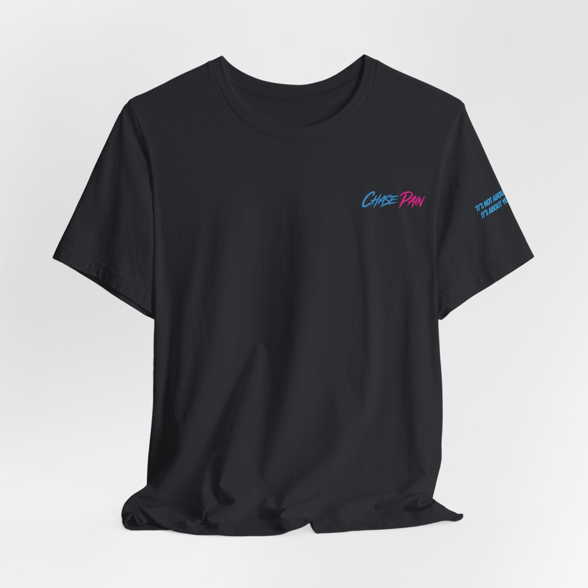 Chase Pain Original Uni Sex 2 Tone Tee with Side arm Motivational quote