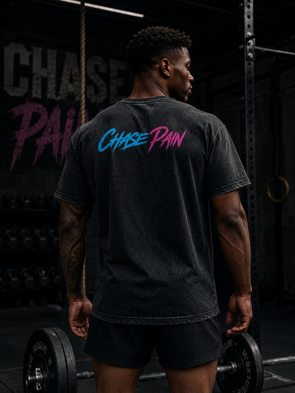 Chase Pain Two Tone Motivational Quote Tee
