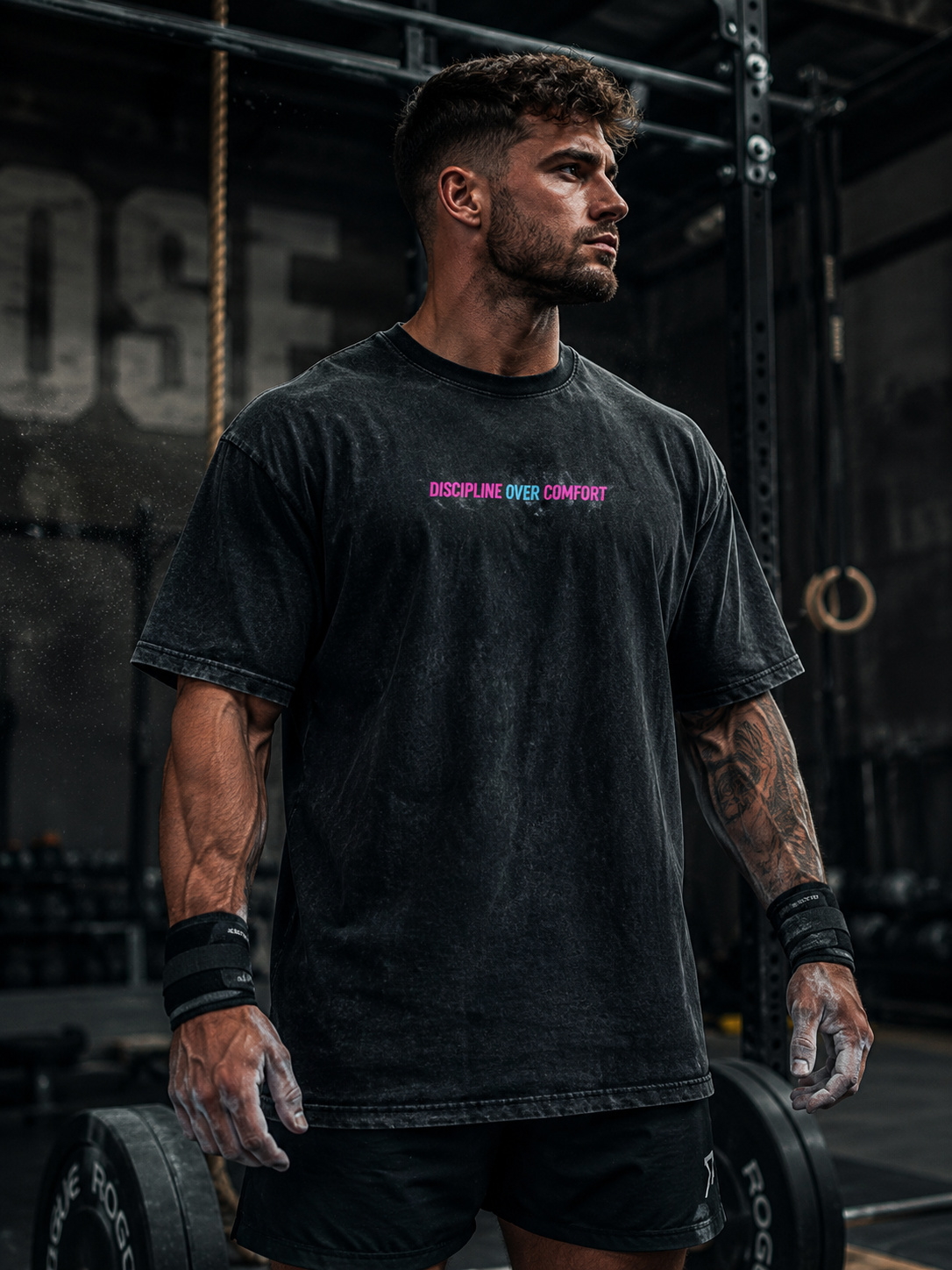 Chase Pain Two Tone Motivational Quote Tee