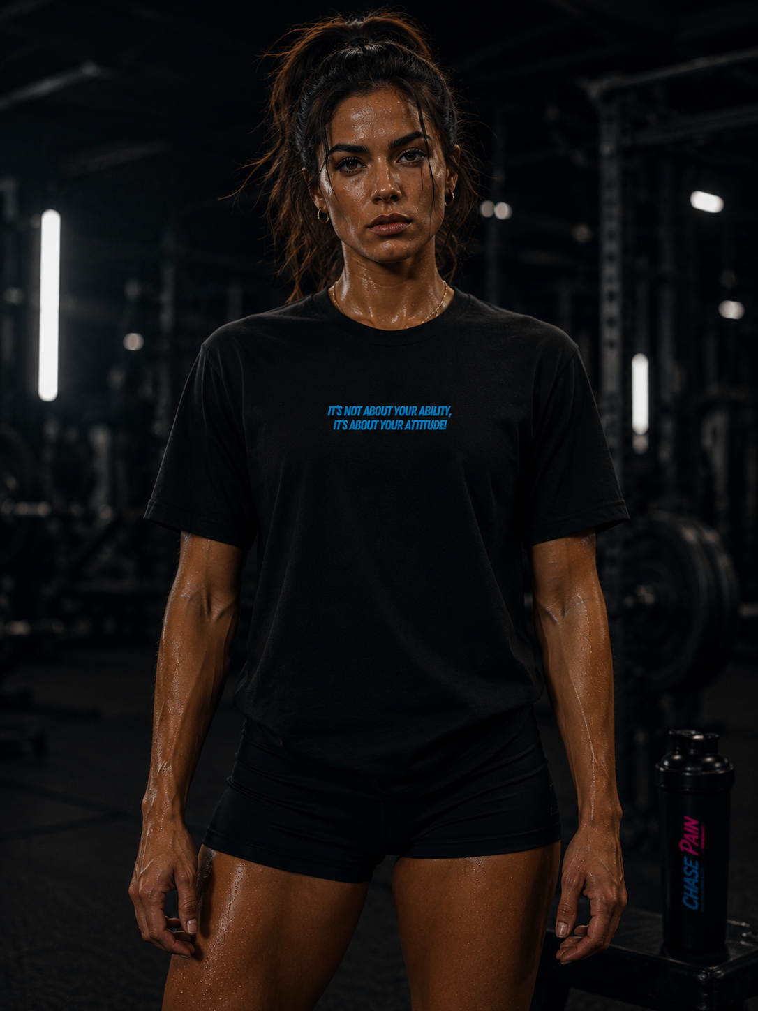 Chase Pain Uni Sex Motivational Signature Tee Front and back text